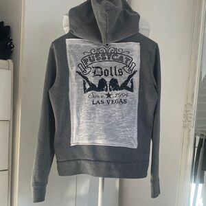 George PussyCatDolls Dark Gray Graphic Hoodie